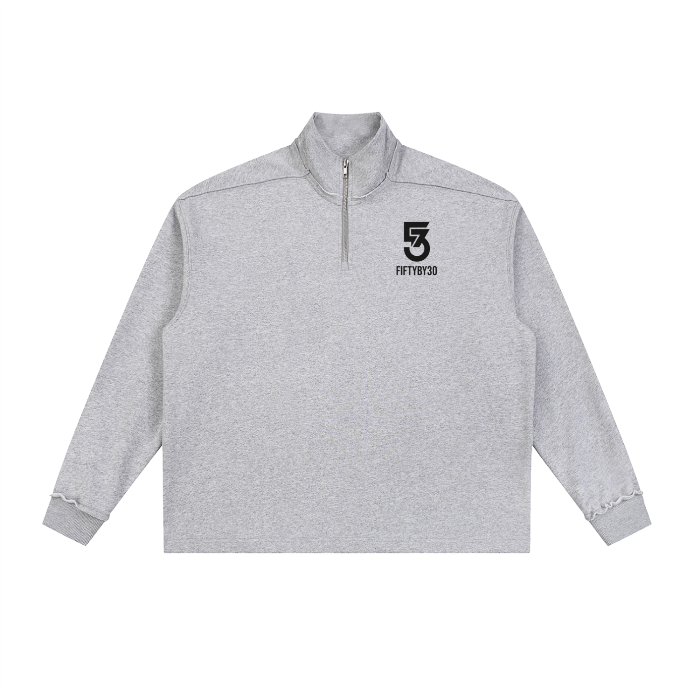 FIFTYBY30 Rolled Edge Fleece Quarter Zip